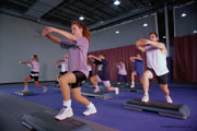 Aerobics class; Actual size=180 pixels wide